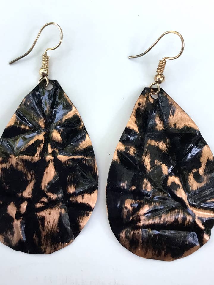 Black Teardrop Earrings for wholesale by Inspire Me Artworks