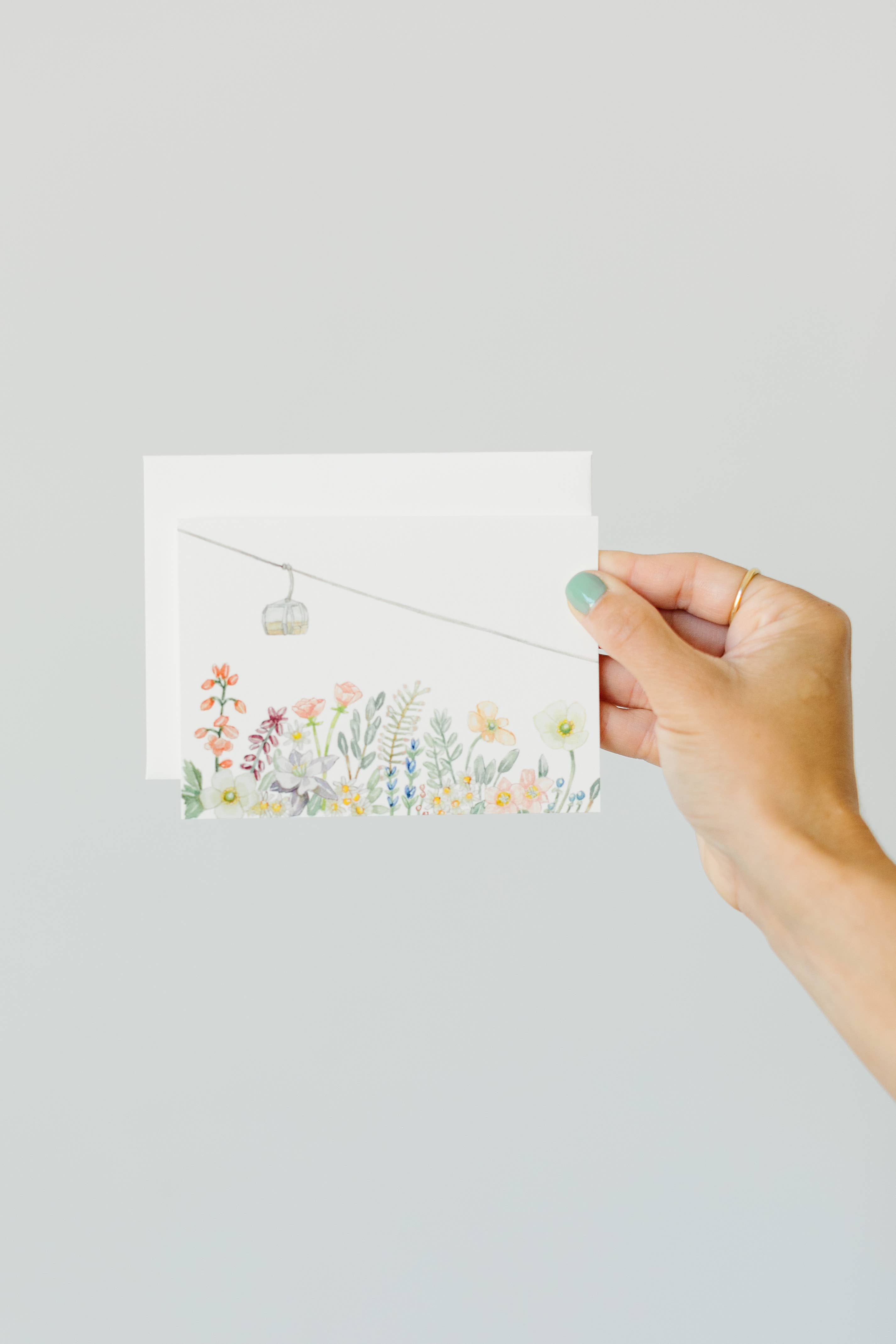 Lana's Shop – wholesale Kontorsmateriel/Notecard Set – Kortset med vilda blommor och gondol1