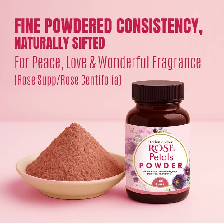 HerbsForever - Wholesale Powdered health drink - Rose Powder – (Rose centifolia) – Non GMO – Vegan – 100 gms3