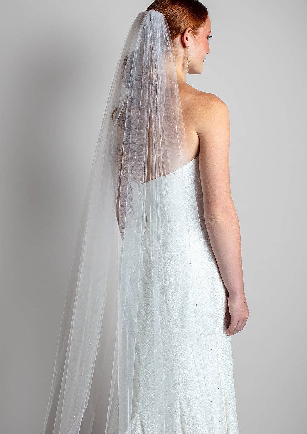 Ariel Taub - Wholesale Veil - Women's - 2301 Silver Pencil Edge and Crystal Trimmed Chapel Veil2