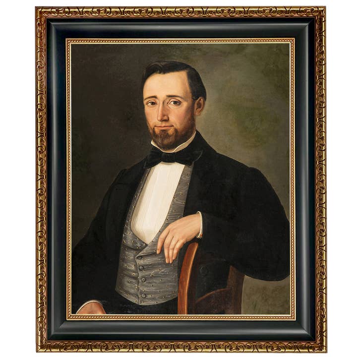 Early Victorian Gentleman Painting Print on Canvas for wholesale by Madison Bay Co. - Historical Home Decor Reproductions