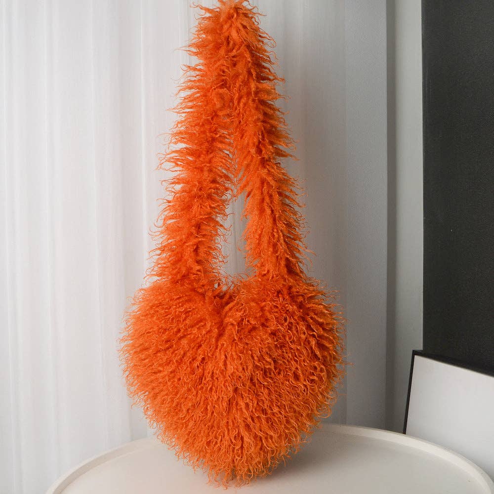 Sweetkama - Wholesale Crossbody Bag - Women's - Ladies Y2K Heart-Shaped Plush Bag SKAB409112