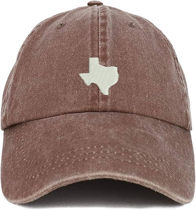 Trendy Apparel Shop - Wholesale Baseball Cap - Unisex - Texas State Map Embroidered Washed Cotton Adjustable Cap4