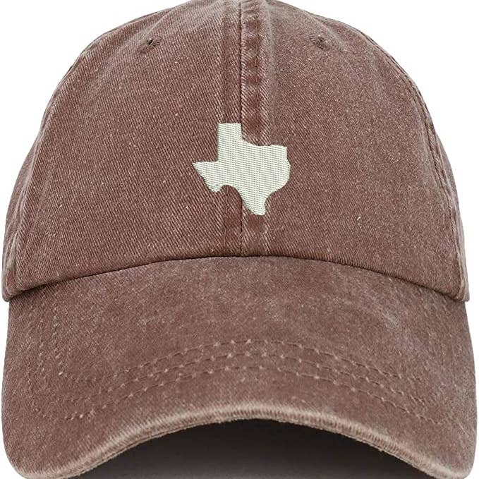 Trendy Apparel Shop - Wholesale Baseball Cap - Unisex - Texas State Map Embroidered Washed Cotton Adjustable Cap4