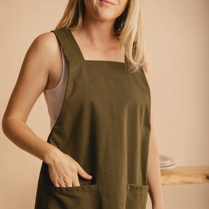 The Adorn Co. - Wholesale Apron - Canvas Crossback Apron1