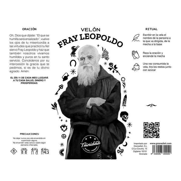 trinidad - Venta al por mayor Vela votiva - Velón Fray Leopoldo Básico