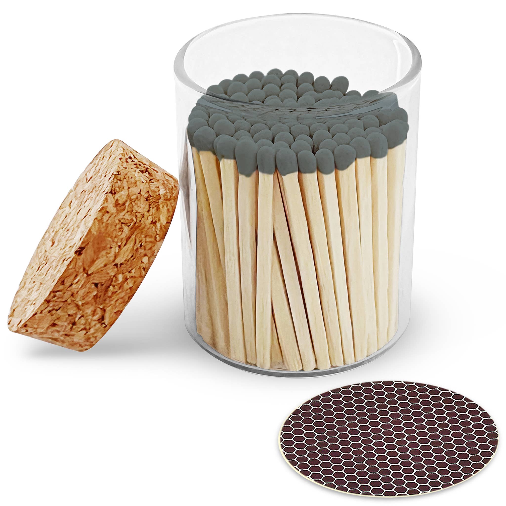 Thankful Greetings – wholesale Matches – 2" Matches in Cork Top Jar - Colors of Your Choice19
