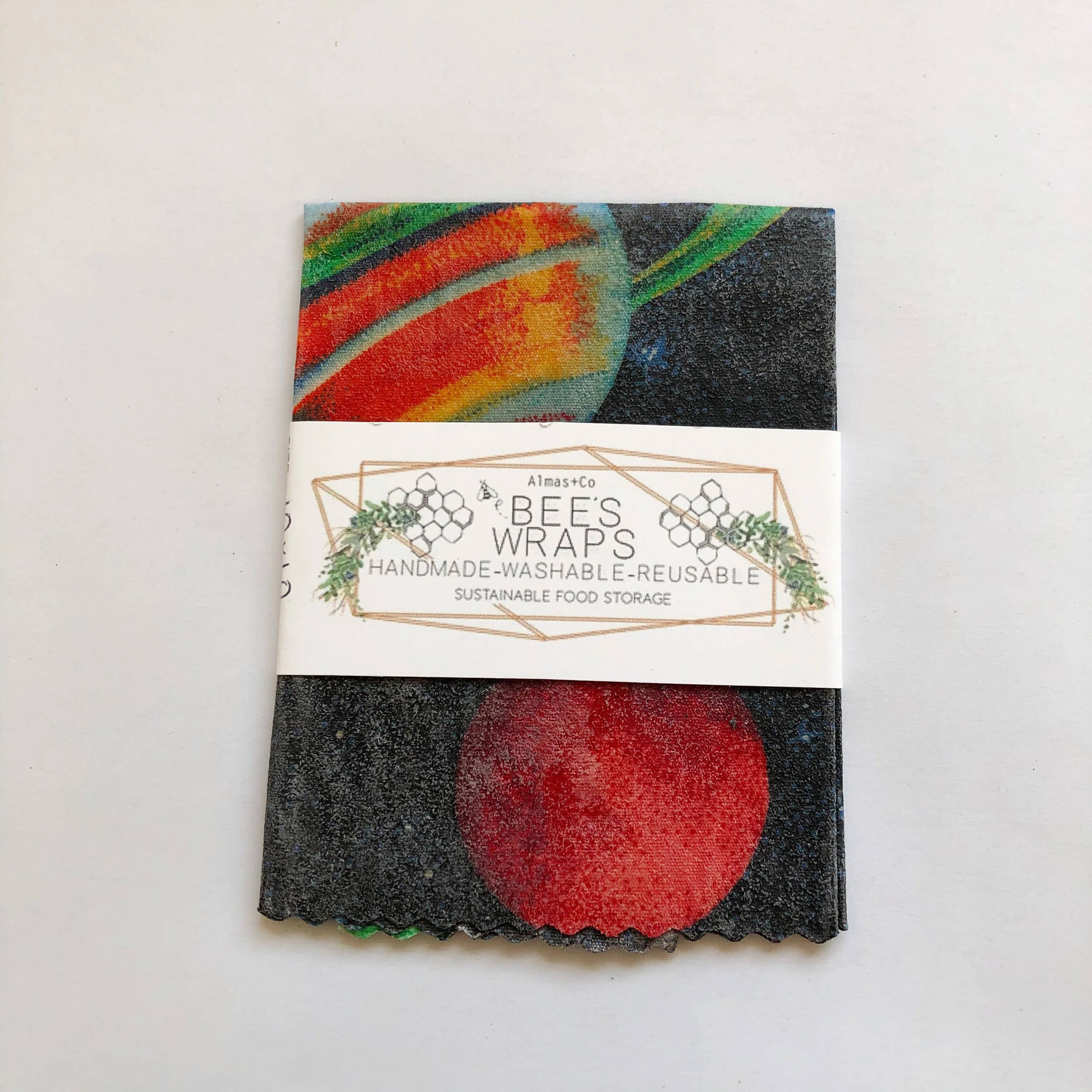 Almas And Co - Wholesale Food storage wrap/bag - Space Print Beeswax Food Wraps
