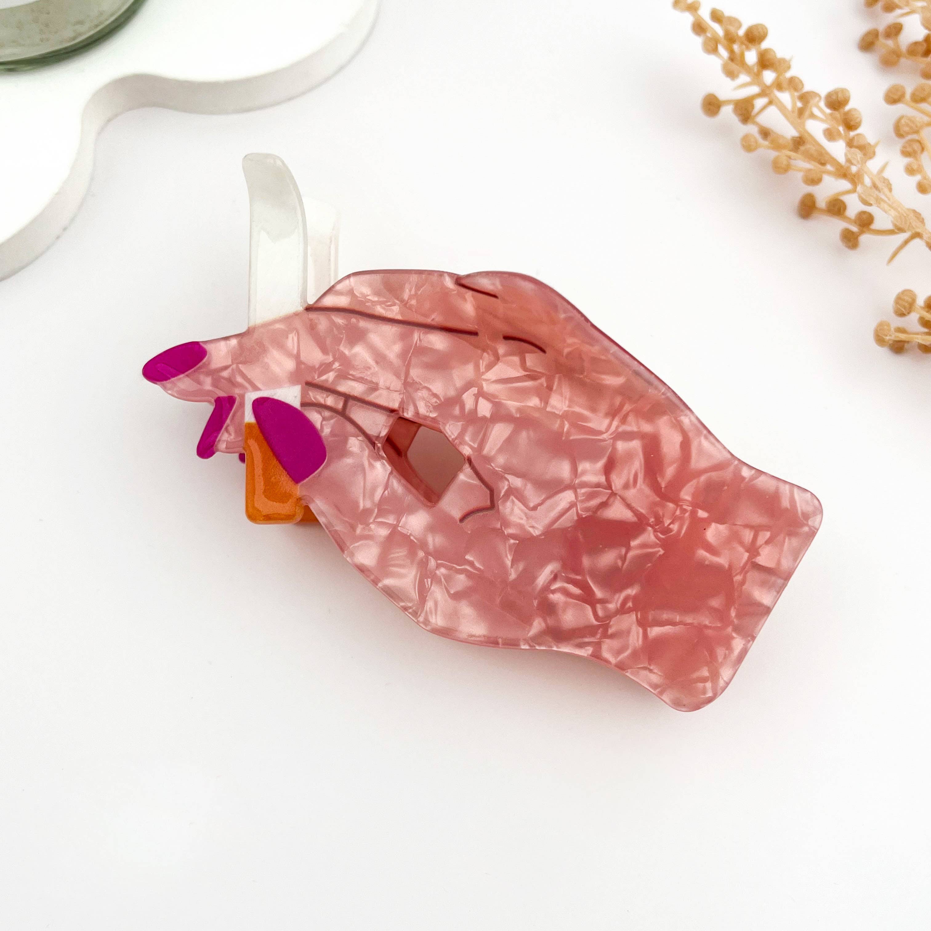 mildstyles - Wholesale Hair Clip - Women's - 🚬 Smoking Hand Hair Claw – Bold PVC Graphic Clip 😎
0