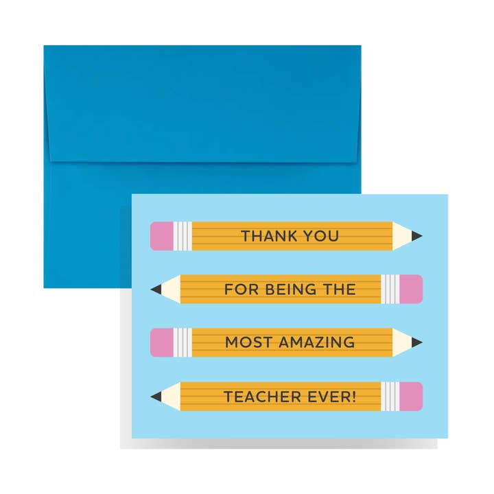 Teacher Pencils Card for wholesale by KGS Design Studio