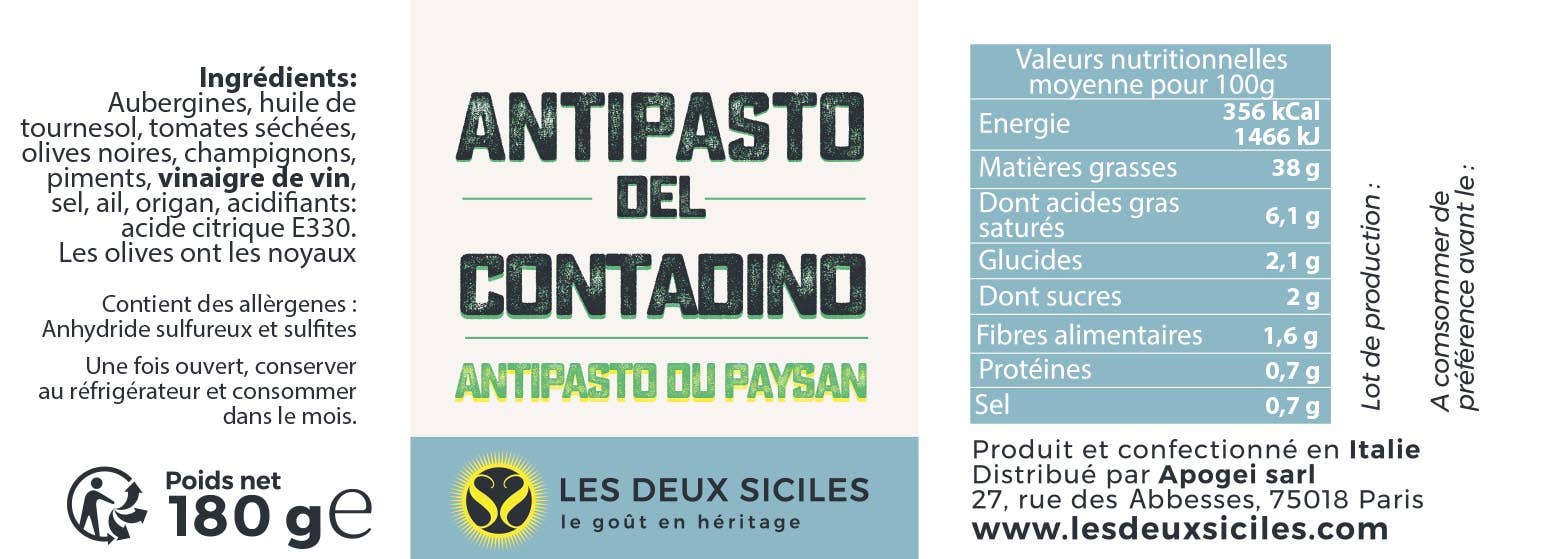 Les Deux Siciles - Wholesale Pickled Vegetables - Peasant's Antipasto, Jarred Vegetables1