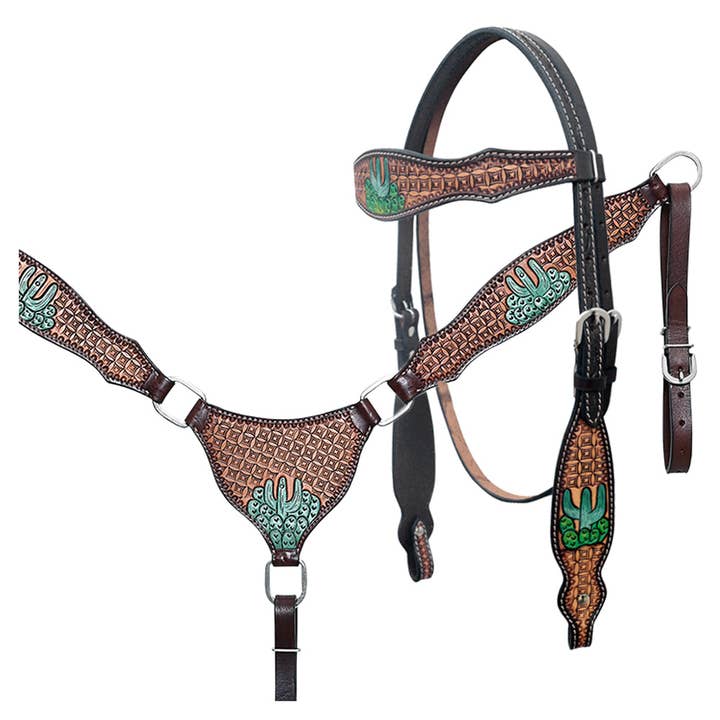Hilason Horse Cactus Hand Painted American Leather Breast Collar Headstall Brown and other Purchase Wholesale thats all. Free Returns & Net 60 Terms on Faire trending on Faire.