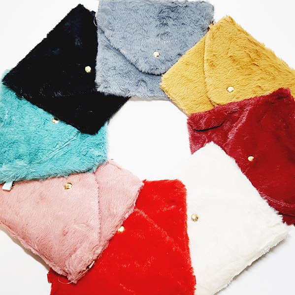 Funteze - Wholesale Clutch Bag - Women's - Soft Fur Clutch Bag