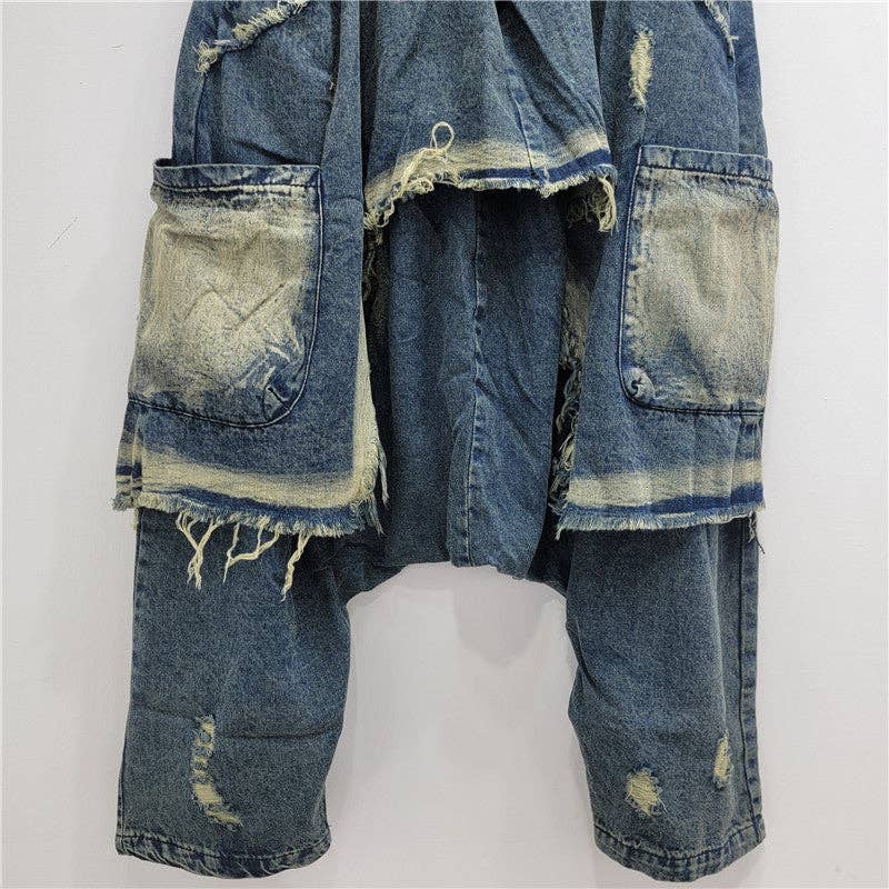 Sanyao Fashion - Venta al por mayor Vaqueros - Mujer - Jeans Hip-Hop Patchwork Desgastados M173 – Estilo Callejero Ajustado9
