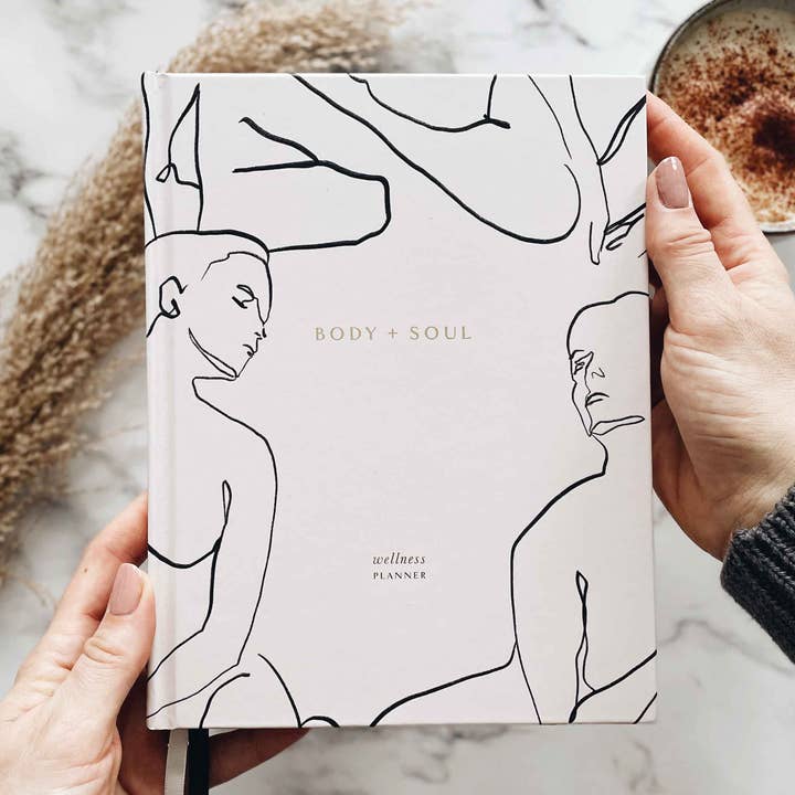 Body + Soul Journal (Solstice) gift for her, undated planner for wholesale by Blush And Gold