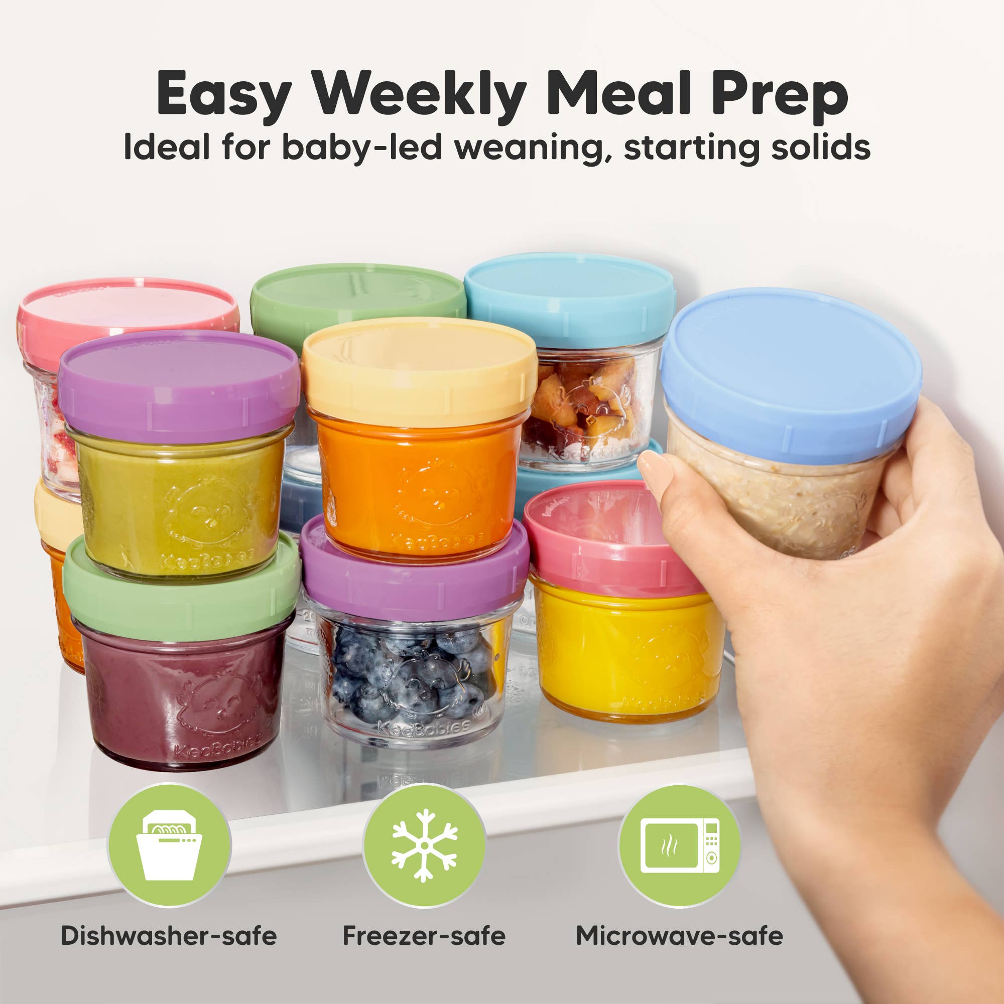 Nord 12pk Prep Baby Food Storage Containers, Leak-Proof Food Jars for wholesale on Faire3