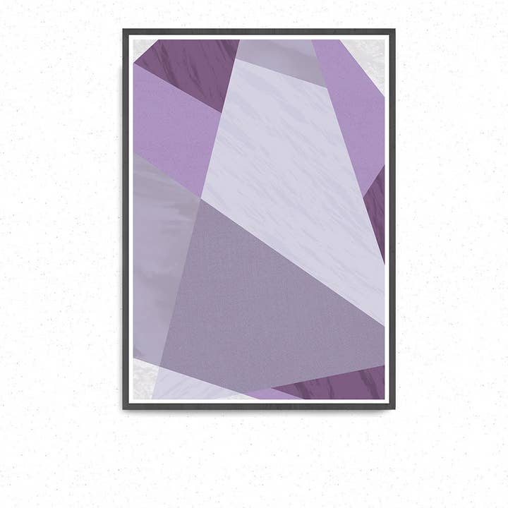 The Underdog Print Shop - Vente Affiche d'art - Imprimé géométrique violet bonbon1