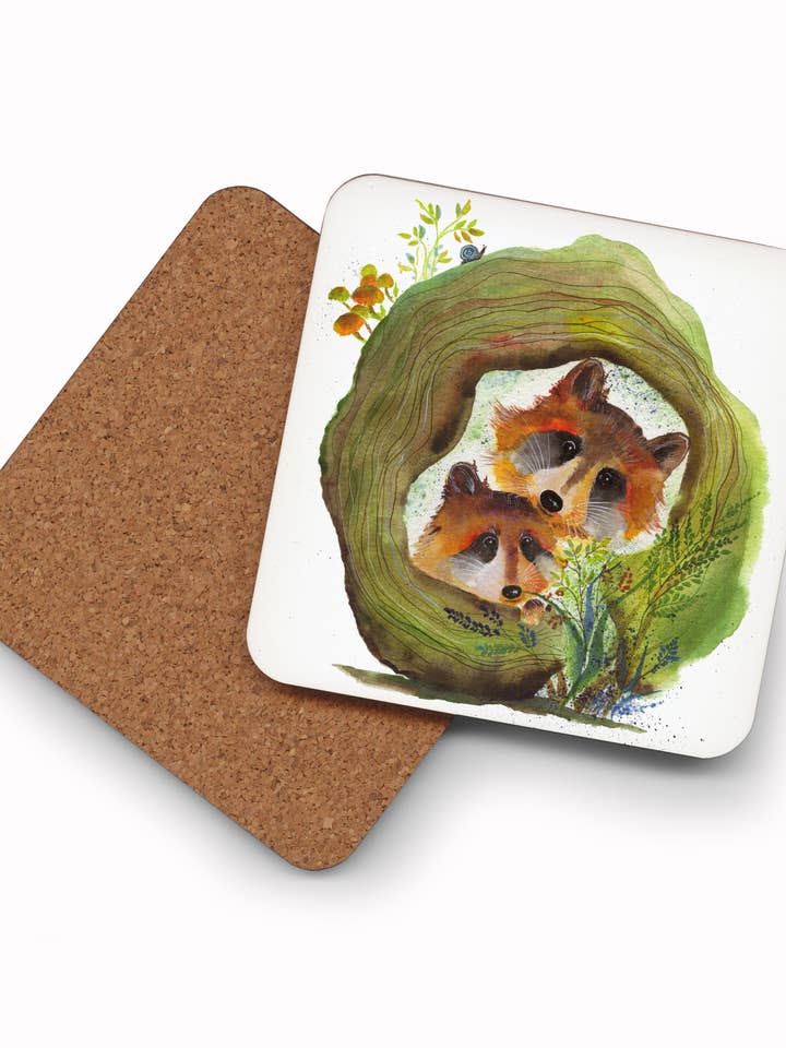 Untersetzer - Kabinett - (C-CH) Waschbären für den Großhandel von Oladesign