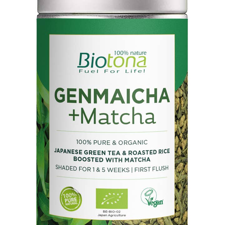 Biotona - Wholesale Health/Detox Tea - Genmaicha + Matcha 100% Pure & Organic — 80 g