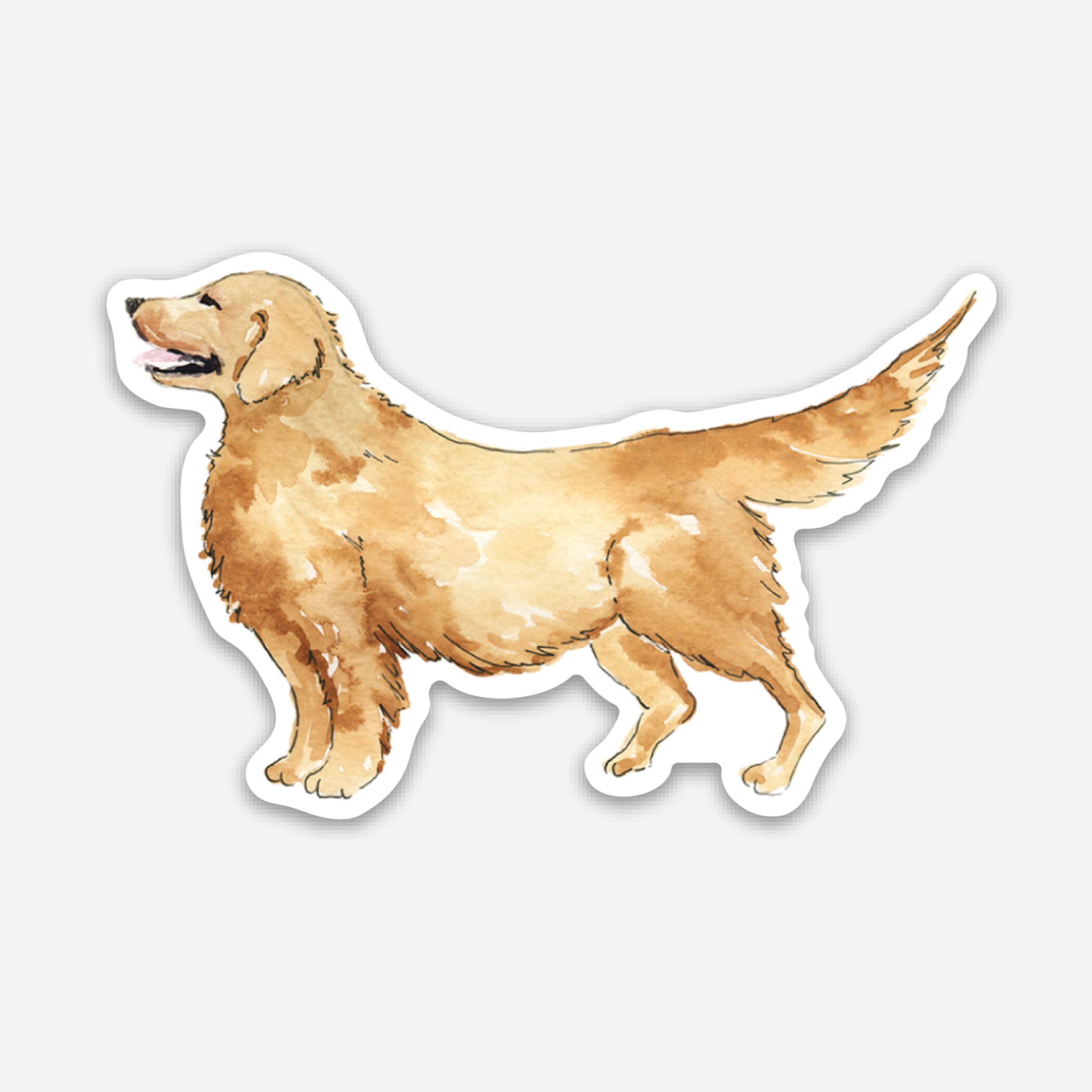 KelseyMDesigns - Wholesale Sticker - Golden Retriever Sticker - 2"x3" Dog Sticker0