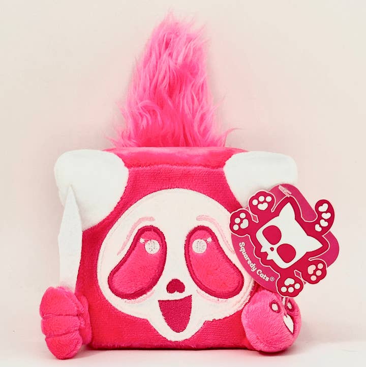 #1 Big Valentine's Special - GhostPuss PINK signature size plushie for wholesale by Squaredy Cats