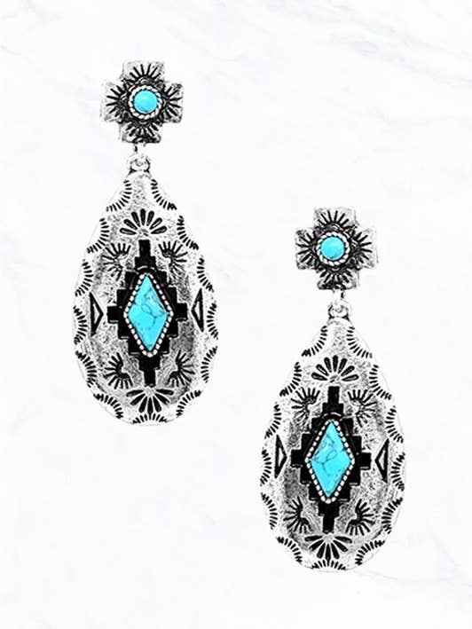 Boucles d'oreilles en forme de larme pour la vente par Suzie Q USA