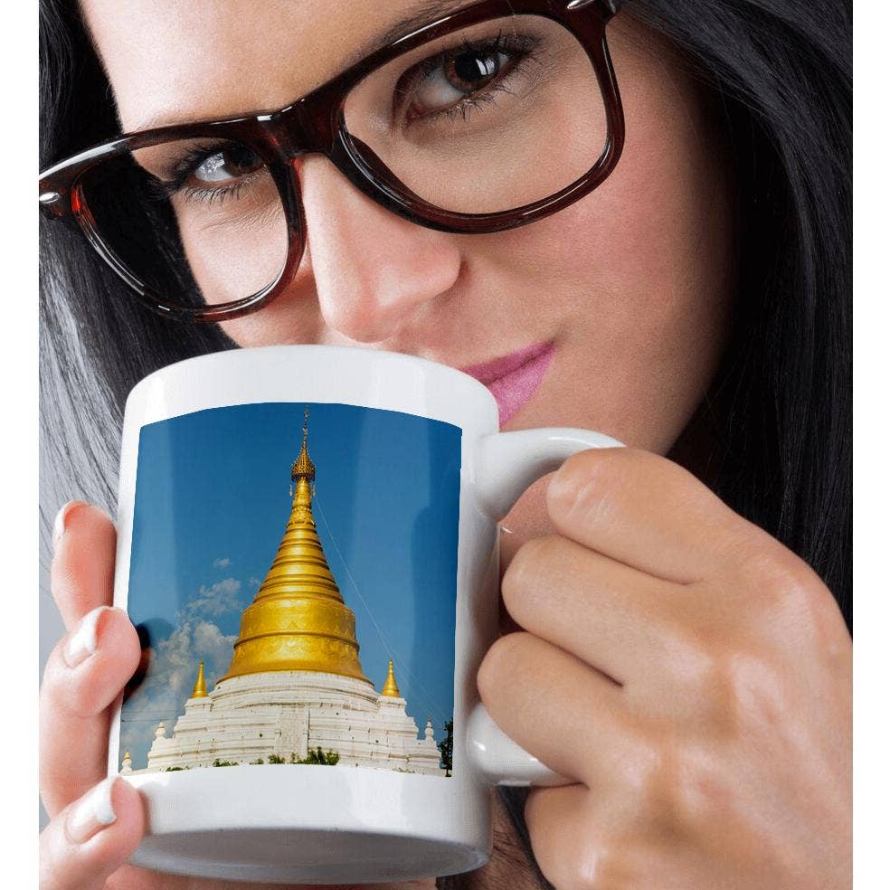 3dRose - Wholesale Coffee Mug - 3dRose, Myanmar. Mandalay. Inwa. Bright golden pagoda in the trees., Mug9