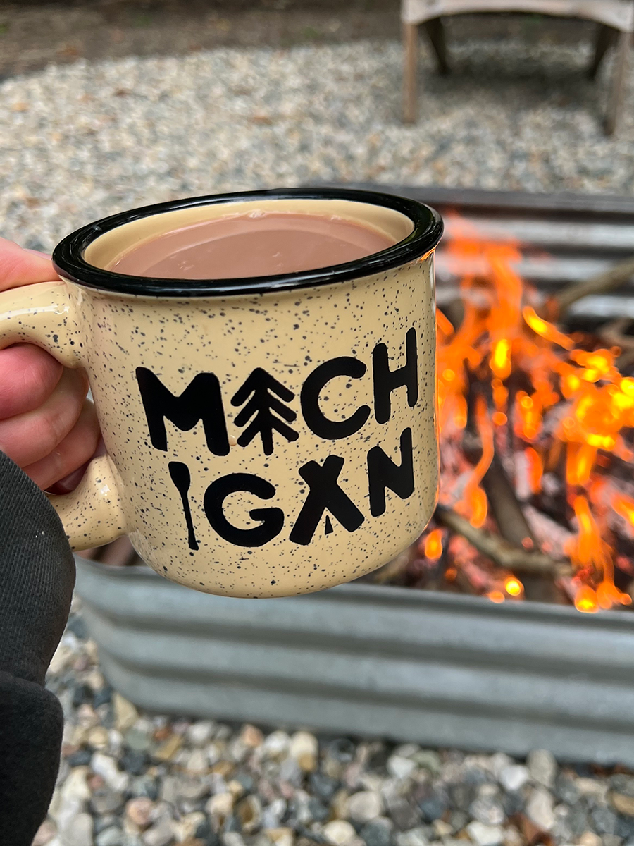 Michigan Awesome - Wholesale Coffee Mug - Michigan Outdoors Campfire Mug1