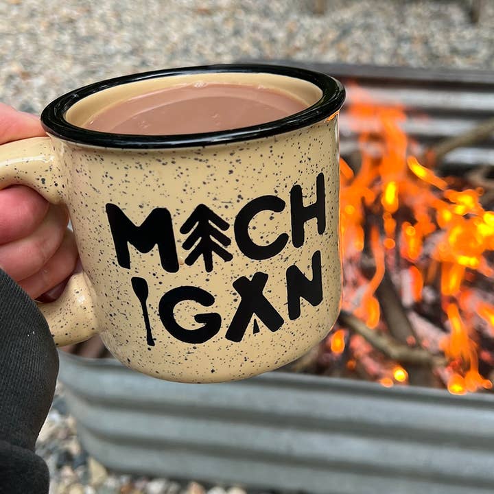 Michigan Awesome - Wholesale Coffee Mug - Michigan Outdoors Campfire Mug1
