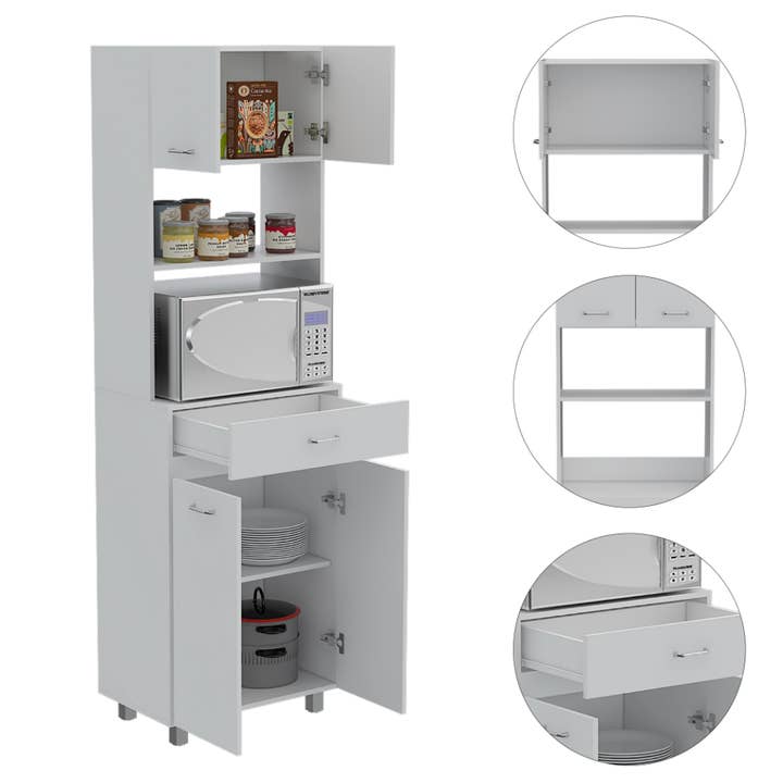 TUHOME FURNITURE - Wholesale Cabinet - Caribe Pantry Cabinet Smoky Oak3