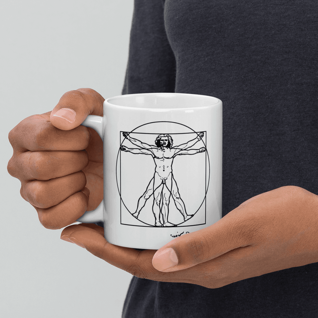 Art-O-Rama Shop - Vente Tasse à café - Tasse à croquis Léonard de Vinci, homme de Vitruve2