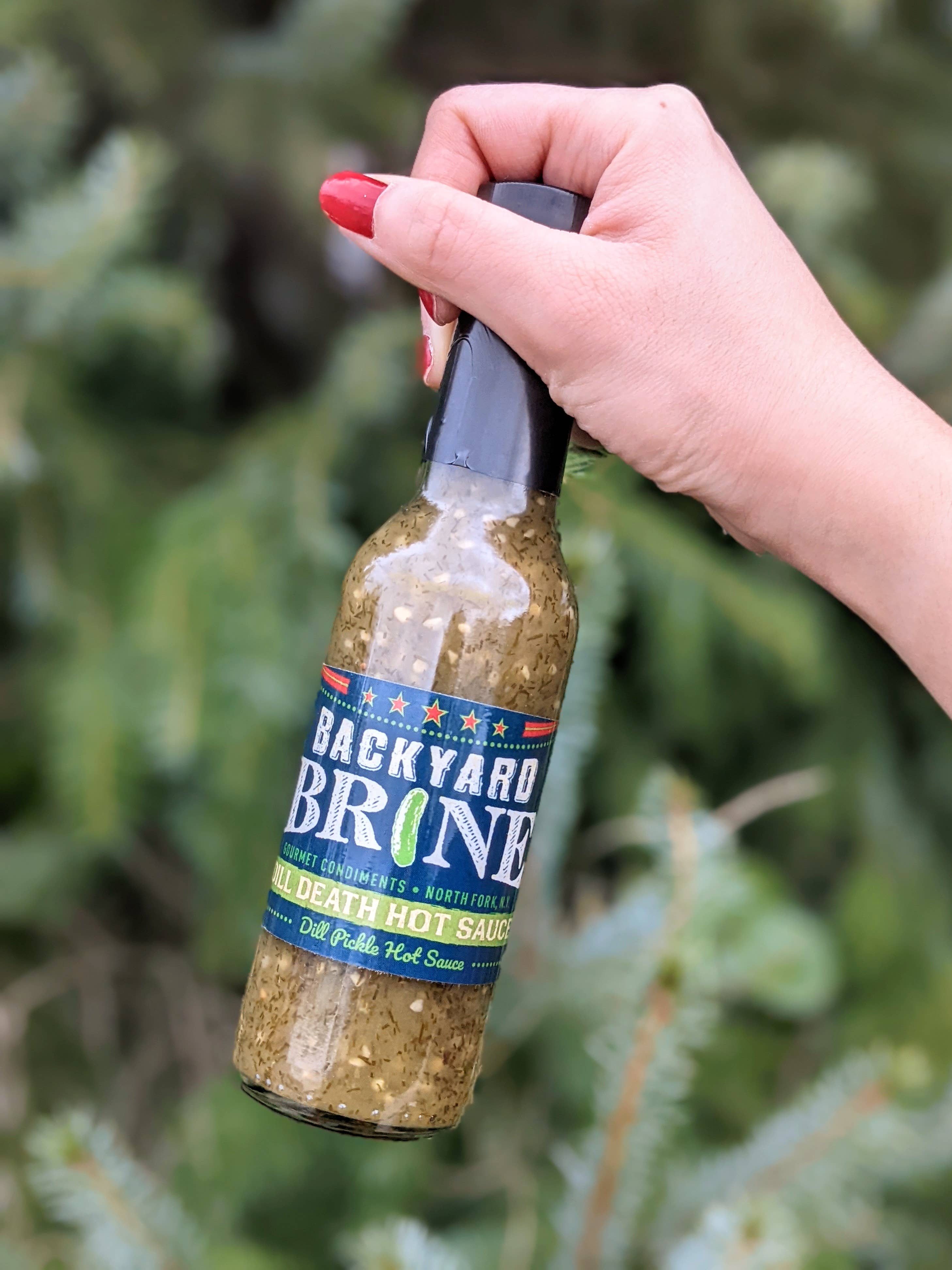 Backyard Brine – Großhandel Scharfe Soße – Dill Death Hot Sauce - scharfe Dillgurkensauce, 5 fl oz3