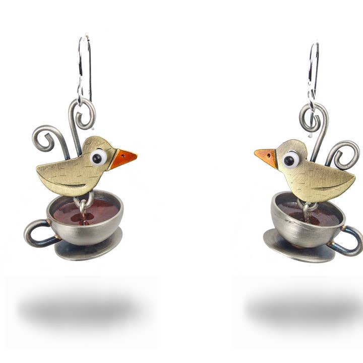Tea For Two Earrings for wholesale by Chickenscratch