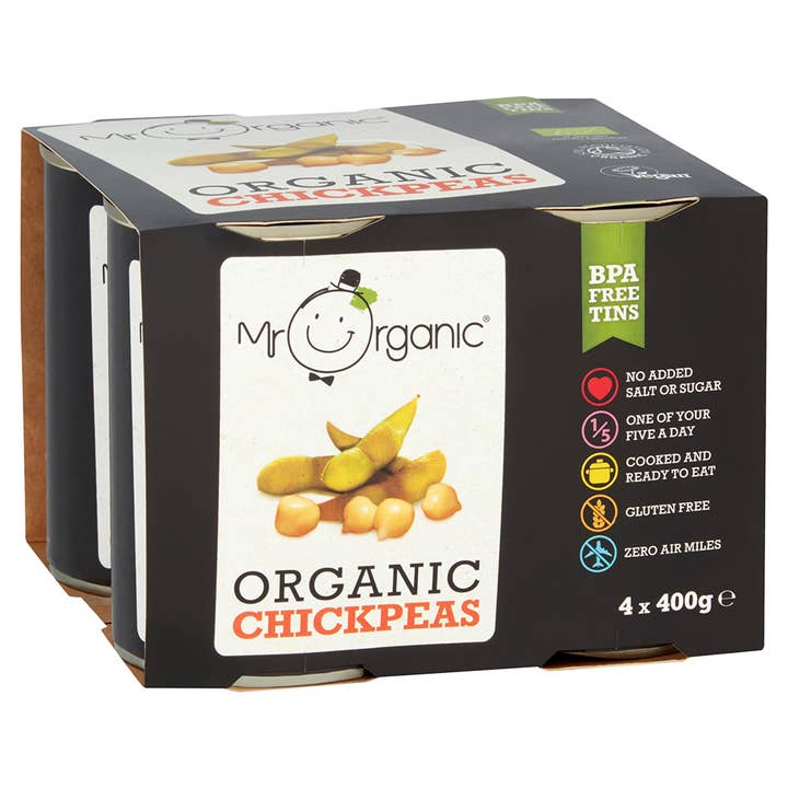 Mr Organic - Wholesale Beans - Organic Chickpeas 4 x 400g