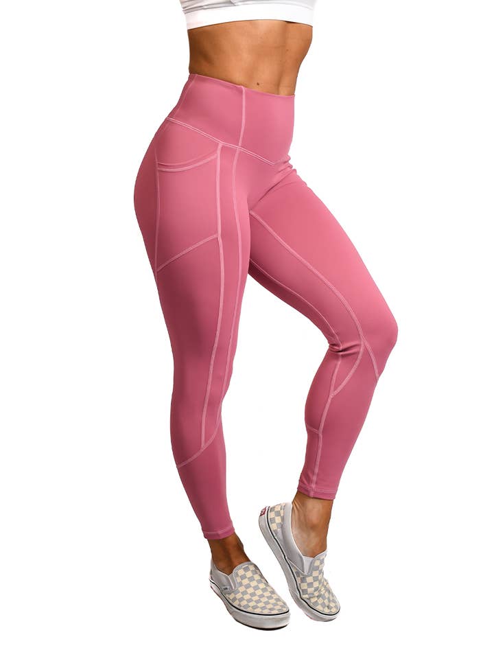 Legging Intensity Heart Booty - Or rose pour la vente par Til You Collapse