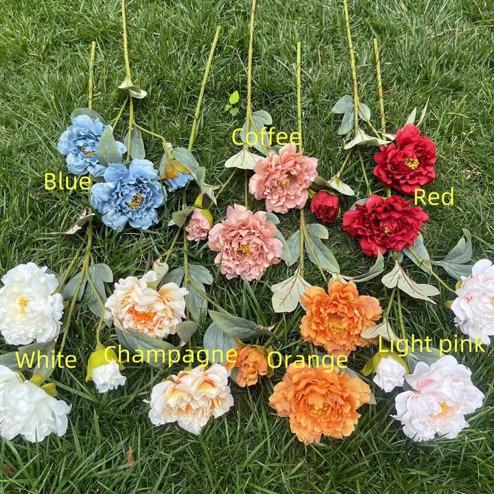 ACNITE(We cover U.S. import duties) – wholesale Artificial flowers – Artificial large peony flowers silk flower for wedding decor8