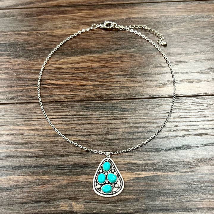 ISAC Trading Inc - Wholesale Pendant/Charm Necklace - 738825, Navajo Turquoise Necklace