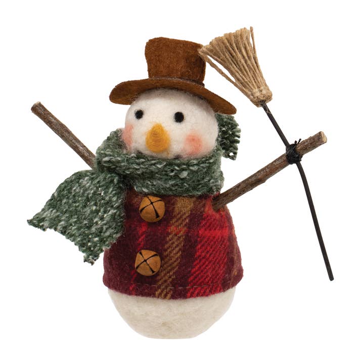 Bright Ideas - Wholesale Ornament - Snowman Felted Ornament0