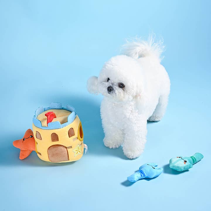 Hugsmart Products Inc - Wholesale Pet Plush Toy - Dog - OrilandPet - Beach Daze | Sand Castle - Interactive Toy4