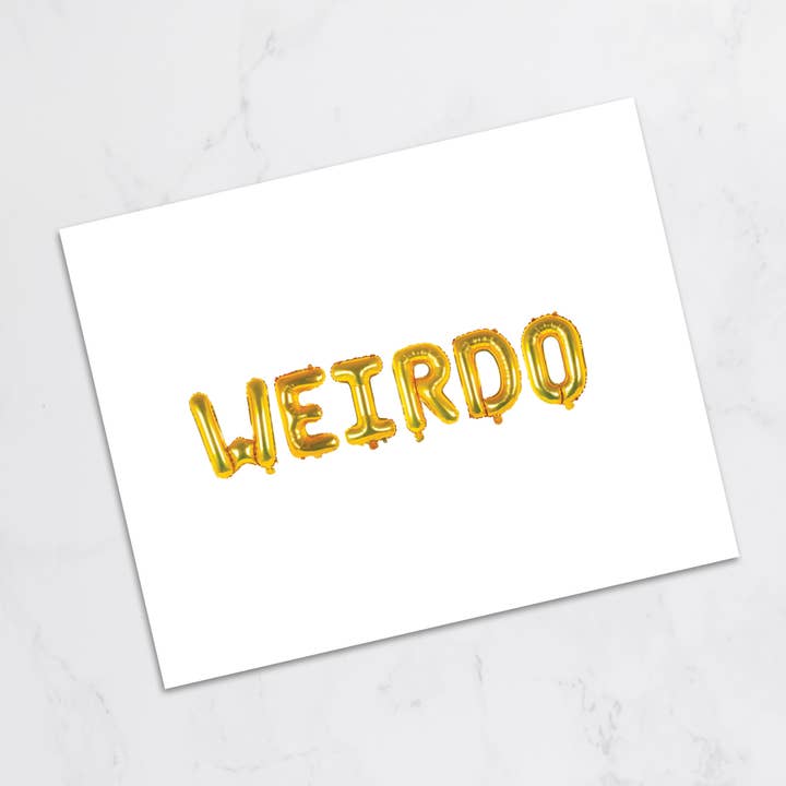 Weirdo guld ballon kunstprint for engroshandel hos Chaos Engine (formerly Eyedot Creative)