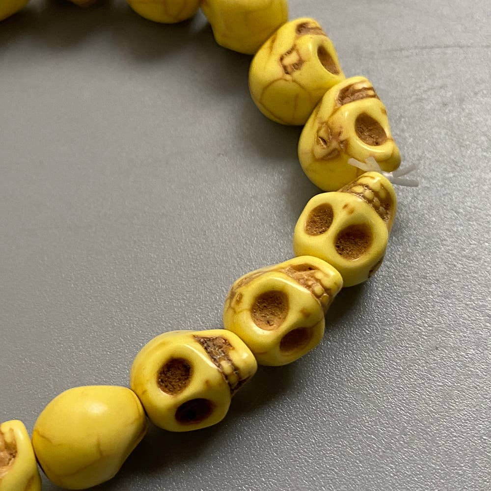 VIE - Wholesale Beaded Bracelet - Skull Bracelet, Dyed Howlite23