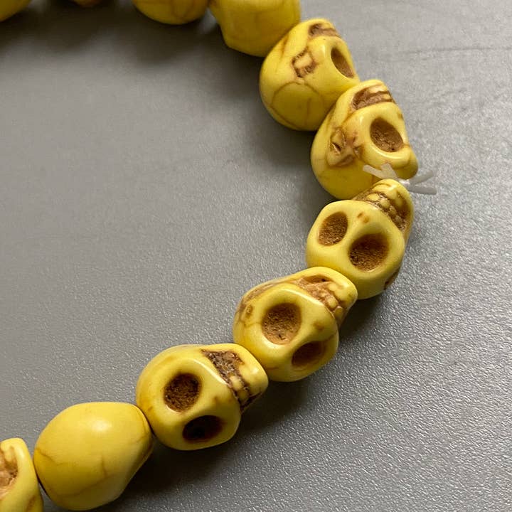 VIE - Wholesale Beaded Bracelet - Skull Bracelet, Dyed Howlite23