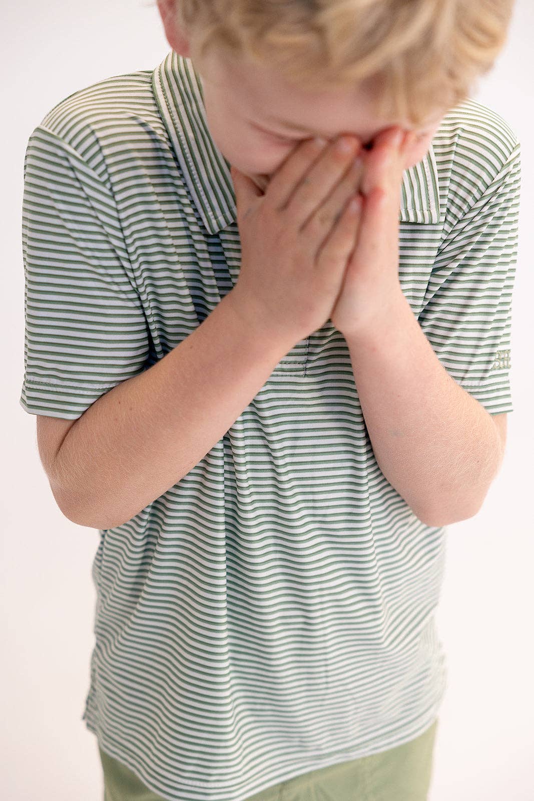 Sun House Children's - Wholesale Shirt - Kids - Athletic Polo in French Ticking3