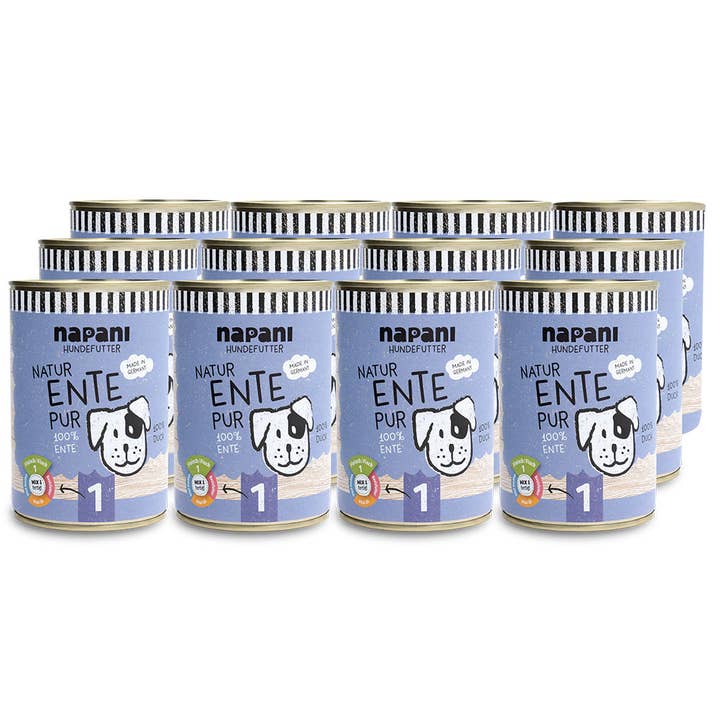 Våtfoder för hundar, ren anka 12 x 400g för wholesale av napani GmbH & Co. KG