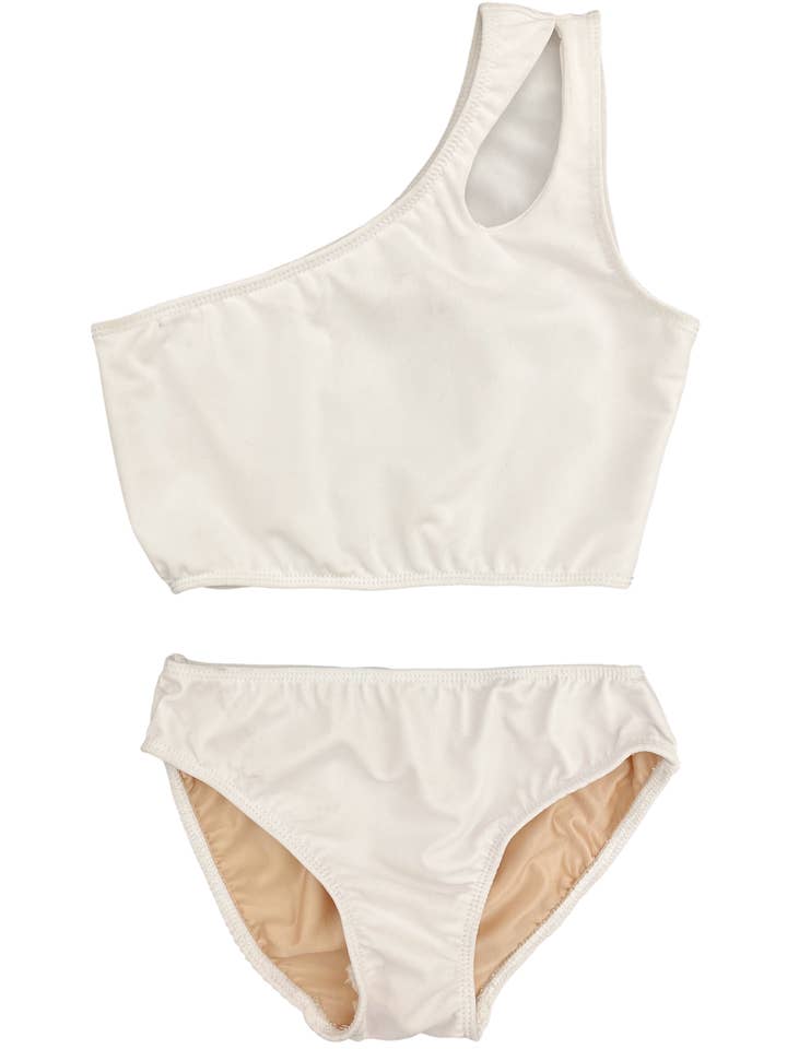 Cheryl Creations Kids - Wholesale Two Piece Swimsuit - Kids - Girl's Two Piece One Shoulder Bathing Suit1