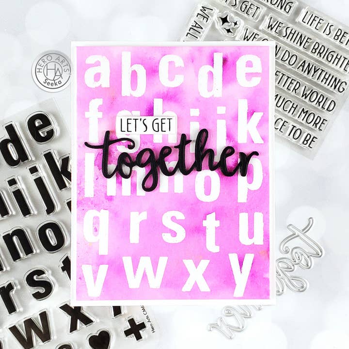 Hero Arts + Spellbinders Wholesale - Wholesale Rubber/Decorative Stamp - Hero Arts Luggage Lowercase Alphabet Clear Stamps