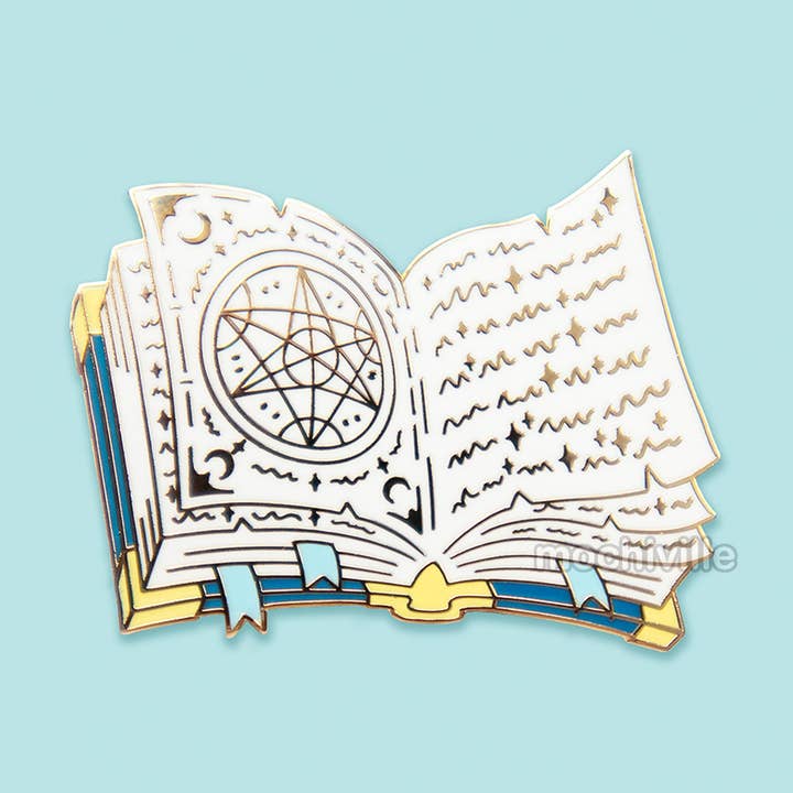Spilla in smalto | Grimorio del Mago per la vendita all'ingrosso da parte di Mochiville