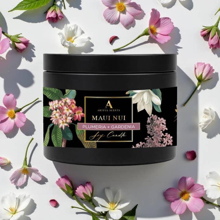 Maui Nui Candle - Plumeria + Gardenia for wholesale by Artful Scents