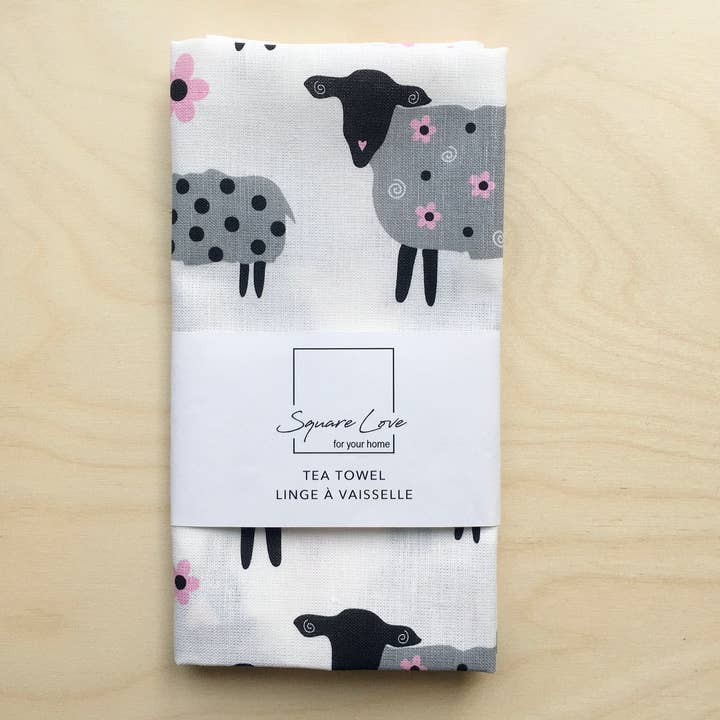 Torchon en lin mélangé de mouton pour la vente par Square Love