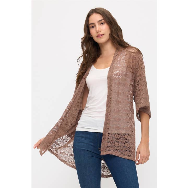 FLORAL LACE KIMONO for wholesale by Perseption